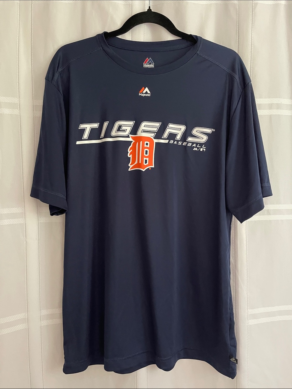 Majestic Navy and Orange Detroit Tigers Short Sleeve Tee